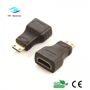 HDMI naaras - mini HDMI urossovitin kullattu / niklattu Koodi: FEF-H-022