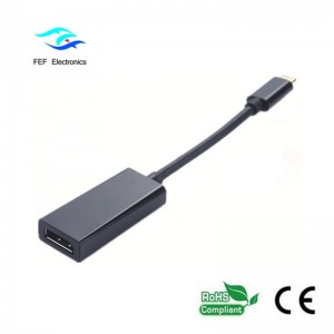 USB TYPE-C Displayport-naarasmuunnin metallikotelo Koodi: FEF-USBIC-004